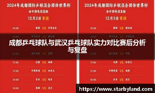 成都乒乓球队与武汉乒乓球队实力对比赛后分析与复盘